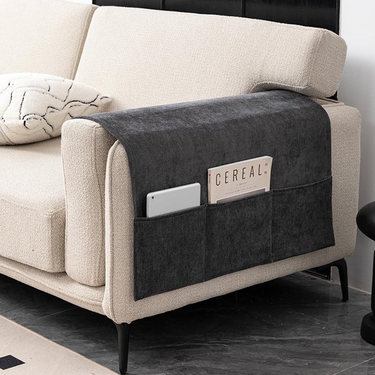 Wasbare armleuning organizer voor huisdieren - Zwart