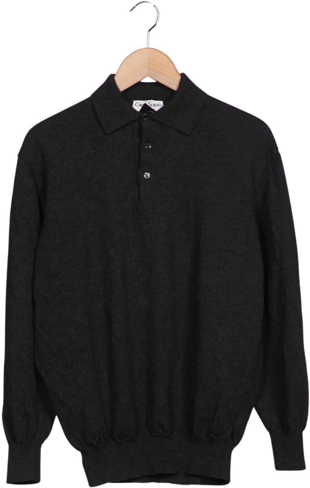 Gran Sasso Herren Pullover, Grau, Gr. L, Schurwolle - Second Hand