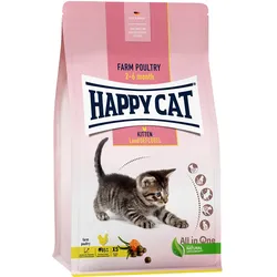 Happy Cat Young Kitten Land-Geflügel - Leicht verdauliches Kittenfutter ab der 5. Woche