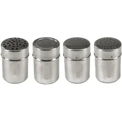 GVK ECO Je 1 Stück Streuer fein / grob, Käse- Gewürzstreuer, Netzstreuer im Set 4 Streuer 150 ml im Set
