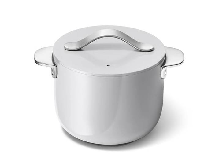 Caraway Petite Cooker, 2 qt Keramikbeschichteter Topf Frei von Chemikalien, perfekt für Reis, Getreide oder Saucen, grau