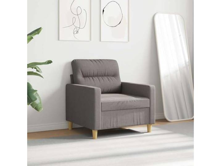 KTHLBRH Sessel Stoff Taupe 60 cm Gestell aus Metall, Füllung aus Schaumstoff, Tragkraft 110 kg, zum Lesen und Entspannen