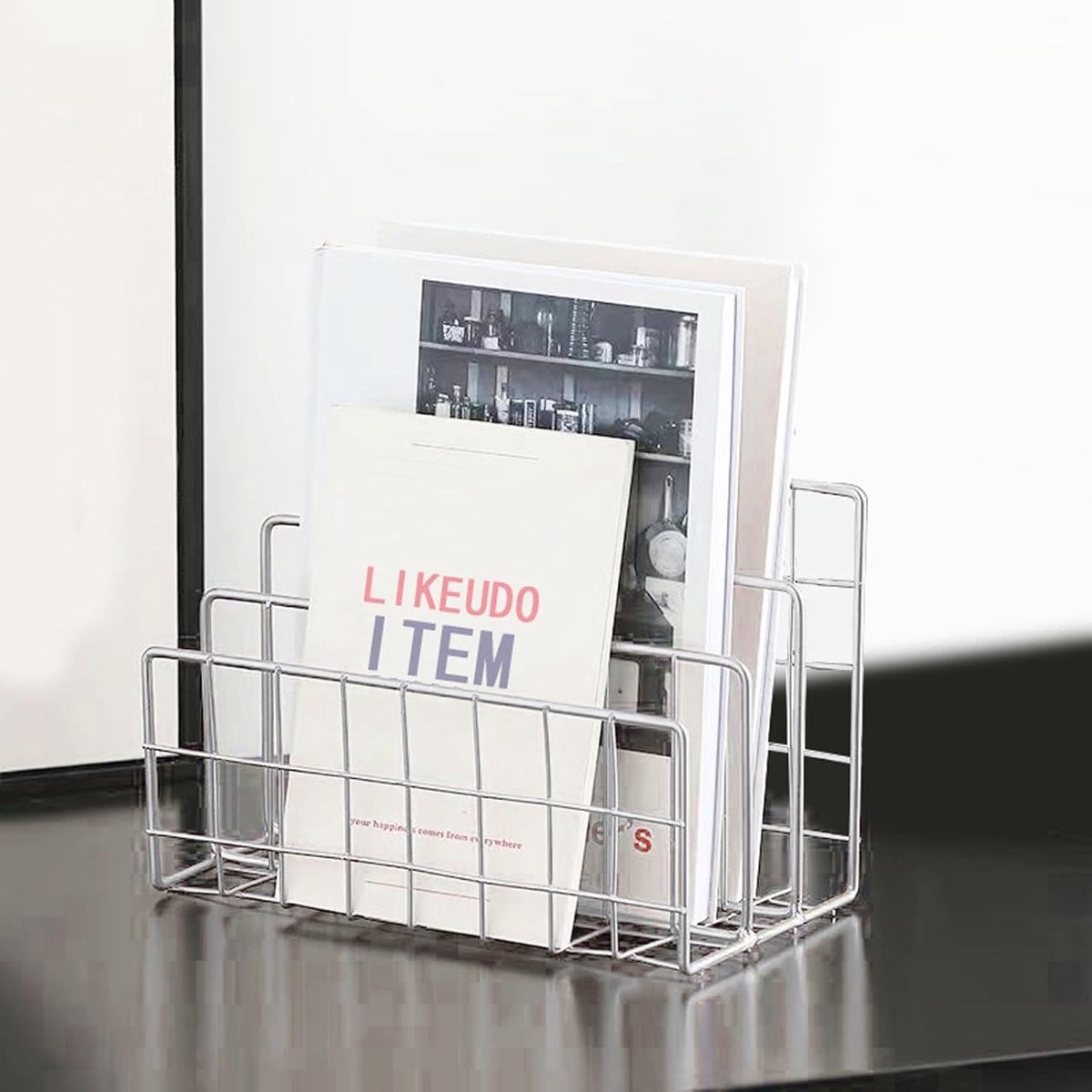 Bureau Organiser Zilver met Drie Vakken - 24 cm