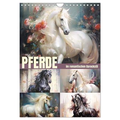 Pferde im romantischen Barockstil (Wandkalender 2027 DIN A4 hoch), CALVENDO Monatskalender