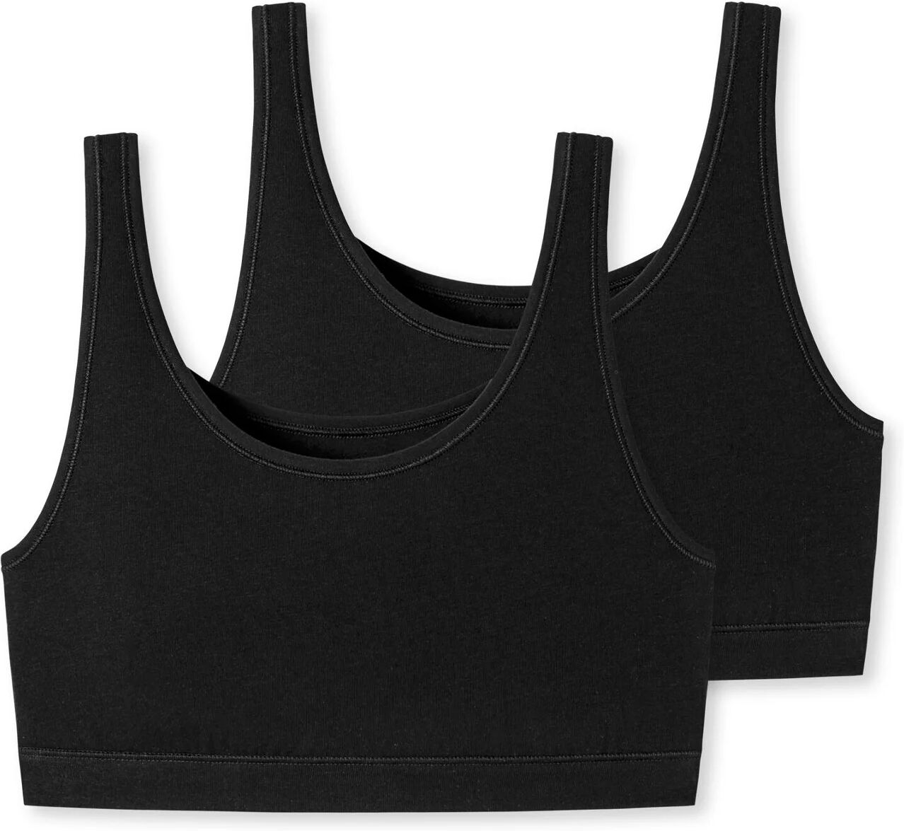 2 Schiesser Bustiers - Damen - Gr. 38 - schwarz