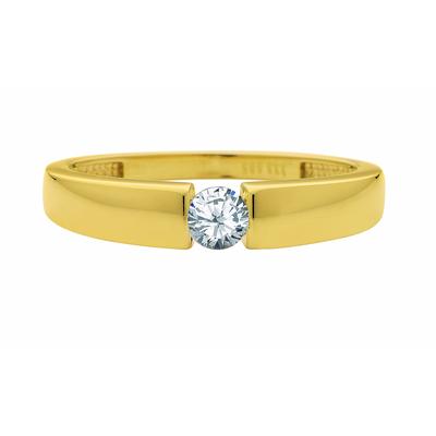 Solitärring ADELIA´S "Solitärring 333 Gold ( 8K ) mit Zirkonia" Gr. 60, gold, Fingerringe, Damen, 60, Gold, Goldring Diamant