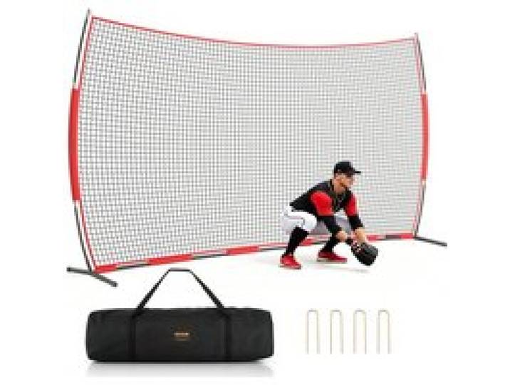 VEVOR Backstop-Netz, 620 x 140 cm Ballsport-Absperrnetz, Übungsausrüstung mit Tragetasche, Schutzschirm für Baseball-, Softball-, Lacrosse-, Fußball- und Hockeytraining, für den Garten