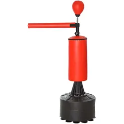 HOMCOM Boxsack Stehend 205cm Boxstand Standbox-Trainer Boxhandschuhe Rot