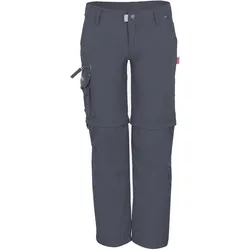 Trollkids, Unisex, Outdoorhose, Oppland Zip-Off (122), Grau, Silber