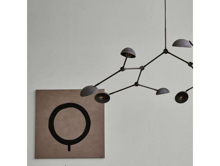 Drop Kronleuchter grau 73 cm 8-flg. E14 - 101 Copenhagen - Wohnzimmer - Design - Aluminium - Mehrflammig