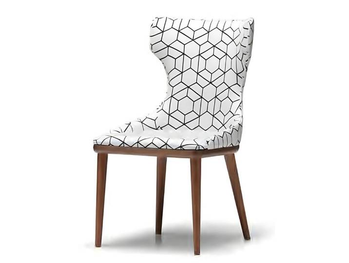JVmoebel Esszimmerstuhl Moderner weißer Holzstuhl mit elegantem Design und hohem Sitzkomfort, Made in Europe