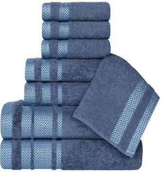 Blue Nile Mills Cotton Medium Weight 8 Piece Bathroom Towel Set