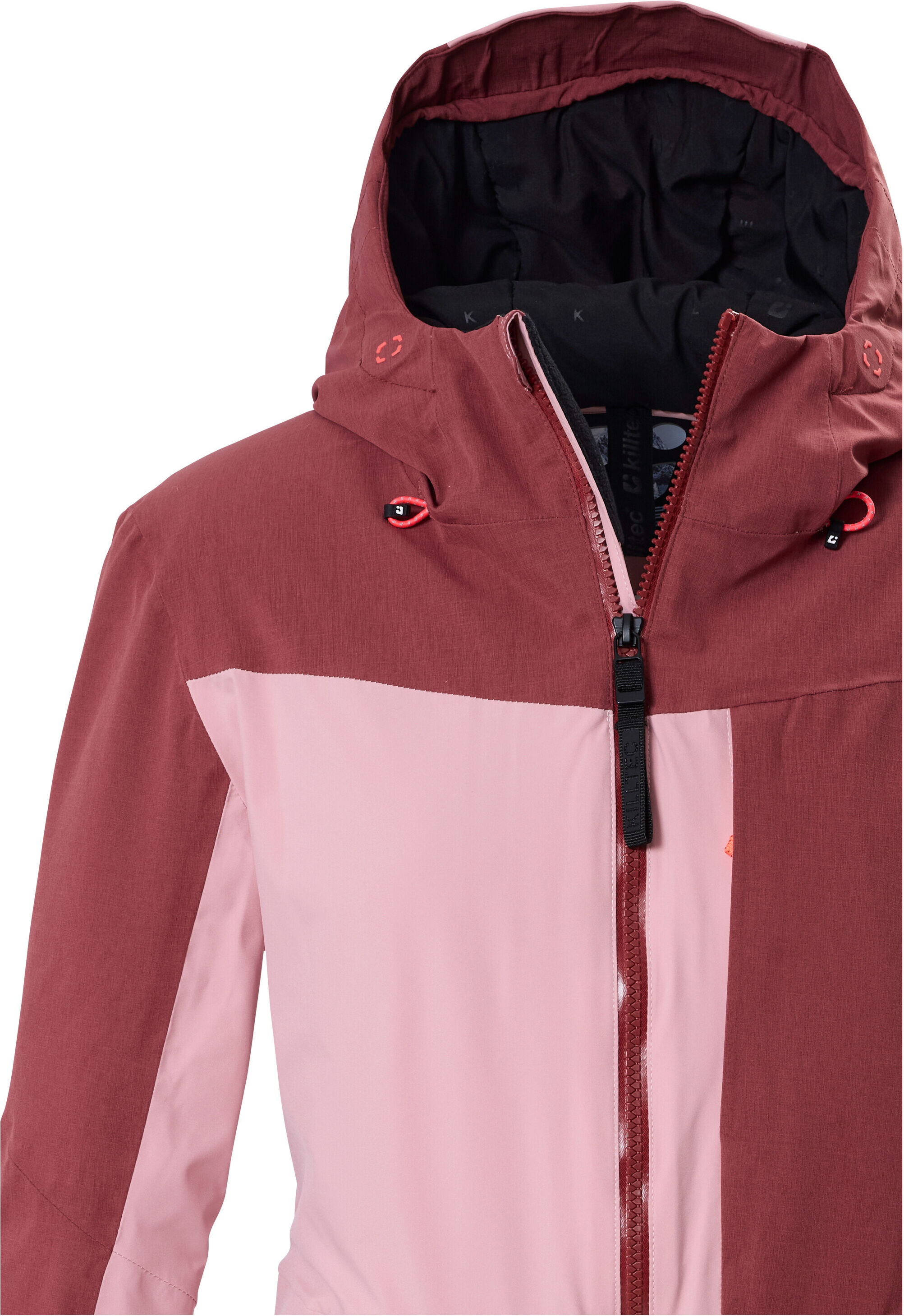 Skijacke KILLTEC "KSW 227 WMN SKI JCKT", Damen, Gr. 42, rosa (rosé), Obermaterial: 100% Polyester.Futter: 100% Polyester.Füllung: 100% Polyester, Jacken Skijacke, Trendige, wasserdichte Skijacke mit Atmungsaktivität und Taschen