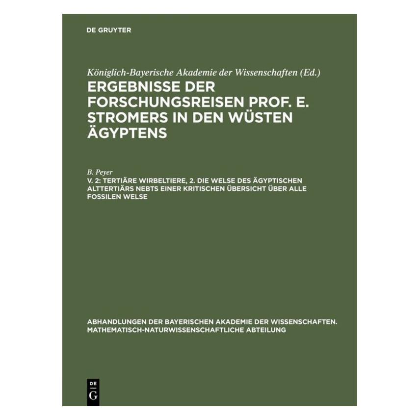 De Gruyter Peyer:Ergebnisse der Forschungsreisen P (Deutsch, Hardcover, B. Peyer) (67828537)