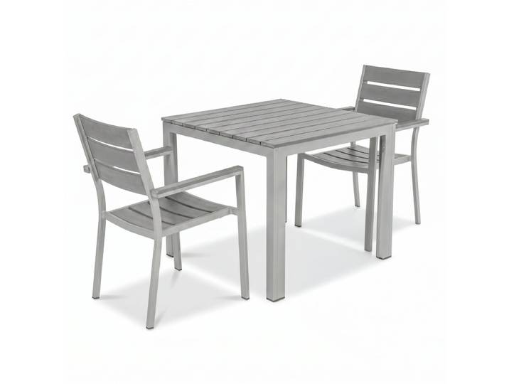PULSIVA Outdoor-Sitzgruppe Lamero 3-teilig grau/anthrazit