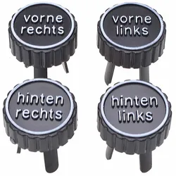 4tlg Reifenmarkierer Set - Verhindert Verwechslungen & erleichtert Reifenwechsel - Ø 26x31mm, ABS-Kunststoff, für alle Felgen