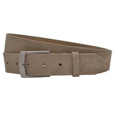 Ledergürtel ANNAMATONI "AnnaMatoni Herren Ledergürtel Zeitloses Design Gürtel 3,5cm", Herren, Gr. TW90 - 105cm Gesamtlänge, beige 120, 100% Leder, Gürtel Ledergürtel