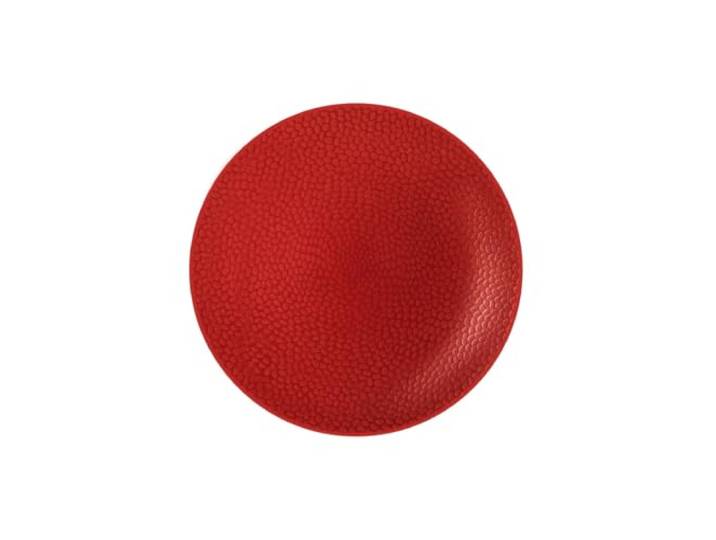 Médard de Noblat - Assiette dessert - D20 cm - Stone - Grès - Lot de 6 - Rouge