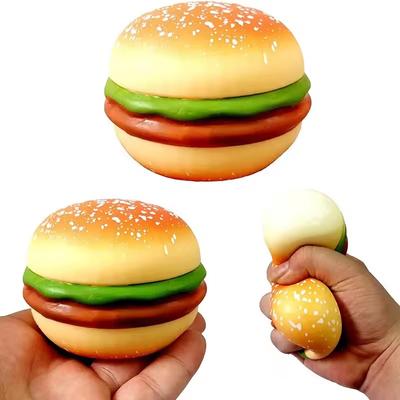 Perfect Picks Market Ultra Realistic TPR Squishy Food Stress Relief Toy Set Slow Rebound Squishy Decompression Fun hamburger 1pc