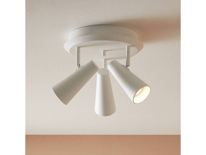 Markslöjd Deckenlampe Crest, dimmbar, weiß / opal, für Wohn- / Esszimmer, Metall, Modern, Deckenlampe