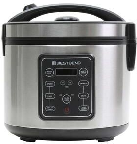 West Bend 20 Cup Multi-Function Rice Cooker, in Stainless Steel