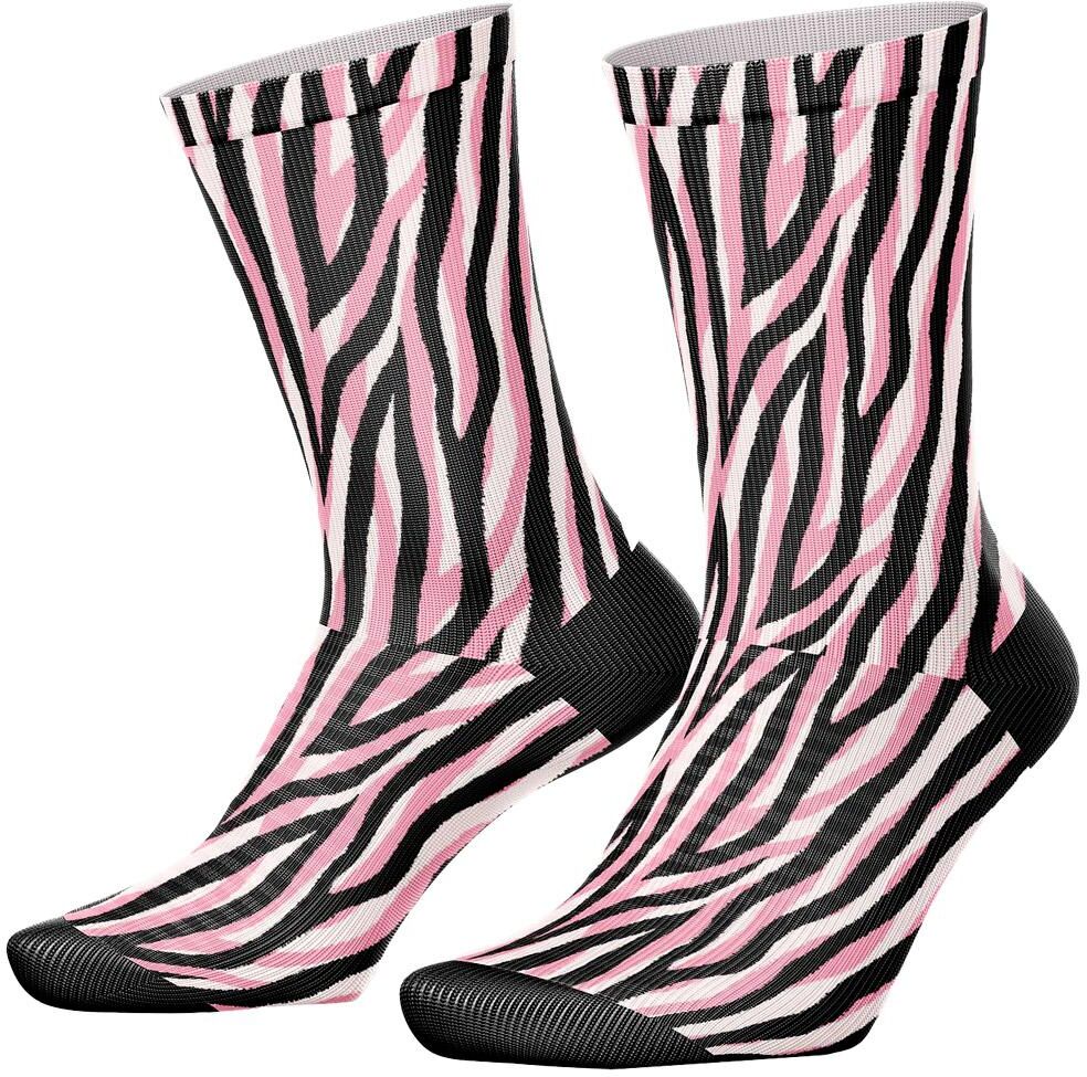 Curlynak  - Running High Socks Pink Zebre - 39-42 - Chaussettes de trail