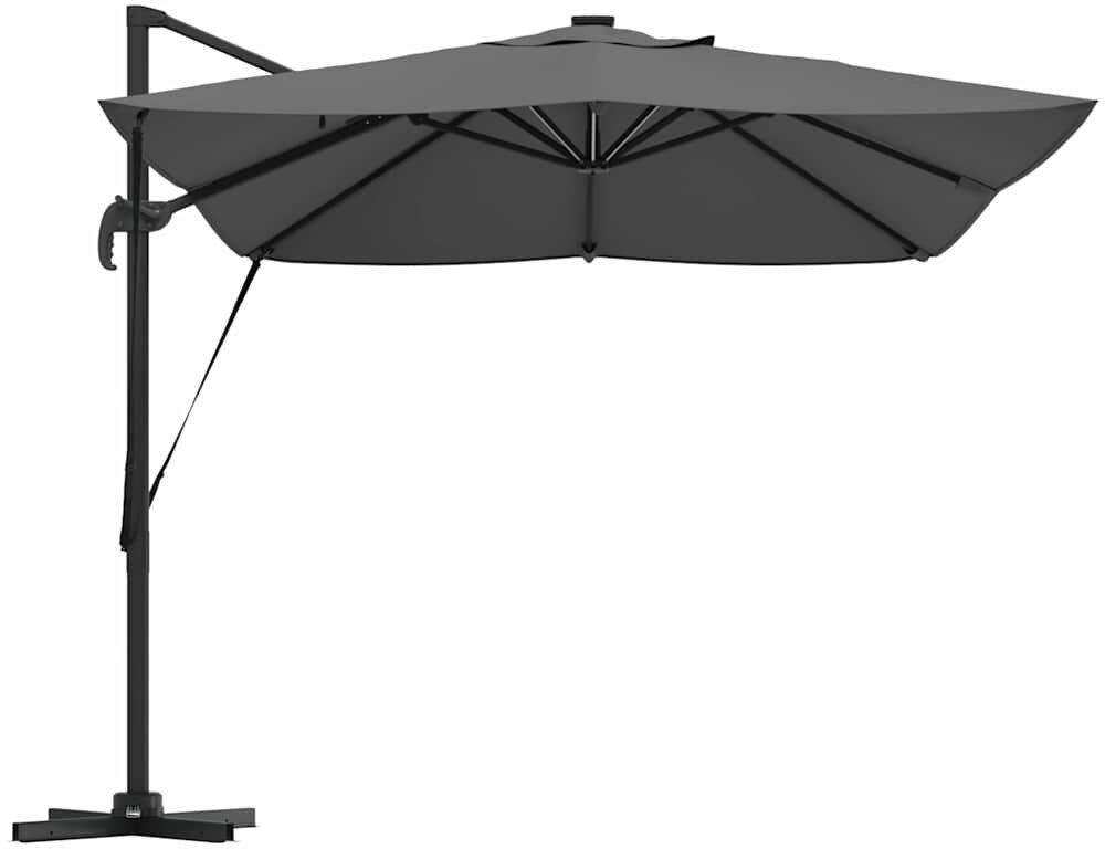 Brayden Studio Cantilever Parasol with Pulley Lift Anthracite 265cm H x 251cm W x 251cm D
