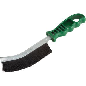 Wolfcraft Drahtbürste 2764000, Handbürste 265 mm, 1-reihig, mit gewellten Borsten aus Nylon