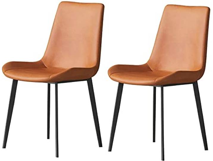 PEPDRO (2 Stück Esszimmerstuhl, Sitzhöhe 50/55 cm, erhöhter Inselstuhl, italienischer leichter Lederrückenstuhl, Freizeitstuhl für Zuhause (Farbe: B, Größe: 50 cm)