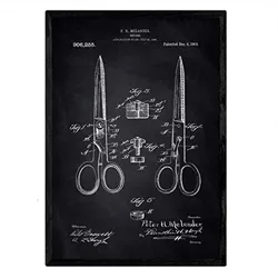 POSTER Schere Patent A3 Rahmenlos