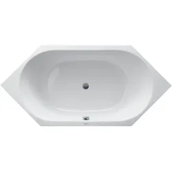 Duravit Badewanne „D-Code“ sechseck 1900 × 900 mm, Mittelablauf in Weiß