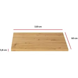 Küchen Arbeitsplatte 110cm 38 mm Küchenzeile Küchenblock Eiche Artisan Eko Stilo