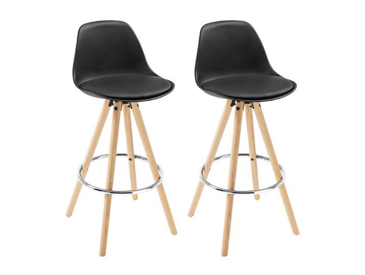 Woltu Barhocker (2 St), Design Stuhl, optimal Komfort, aus Kunstleder