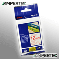 Brother P-Touch Band TZe-232 rot auf weiß 12mm / 8m laminiert