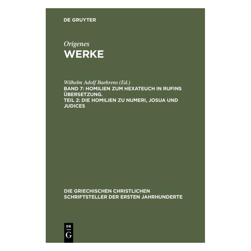 De Gruyter Homilien zum Hexateuch in Rufins Überse (Latein, Hardcover) (52976847)