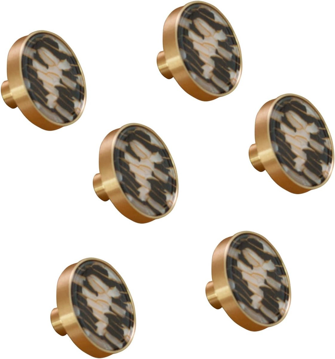 Meubelgrepen Massief Messing - Kastknoppen - Zwart Beige Messing - 40 mm