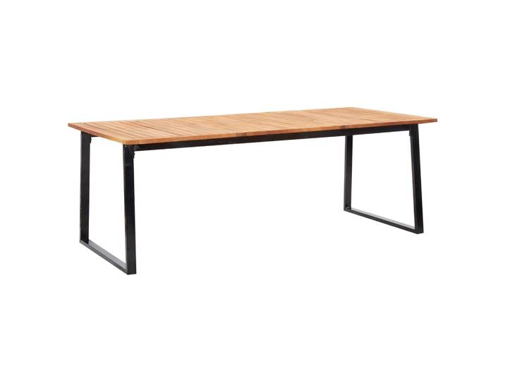 vidaXL Ensemble de jardin 9 pièces Poly rotin et acacia noir