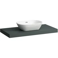 LAUFEN LANI Waschtischplatte, ein Ausschnitt mittig, 985x495x65mm, H4046611122661, Farbe: Verkehrsgrau