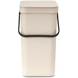 Brabantia Abfallbehälter Sort&Go 12 l, Abfalleimer, Beige