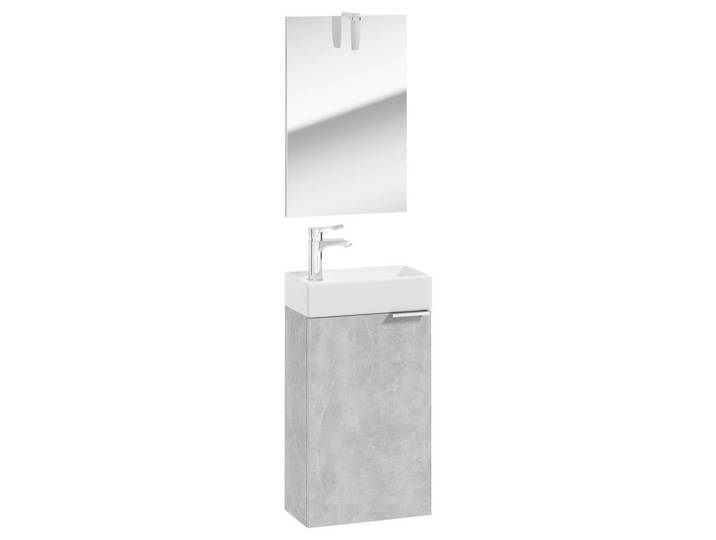 Gästebad Möbel-Set 3--teilig. Grin B: 40 cm Betonoptik