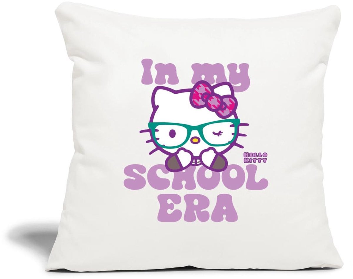 Spreadshirt Hello Kitty Met Bril In My School Era Sierkussenhoes