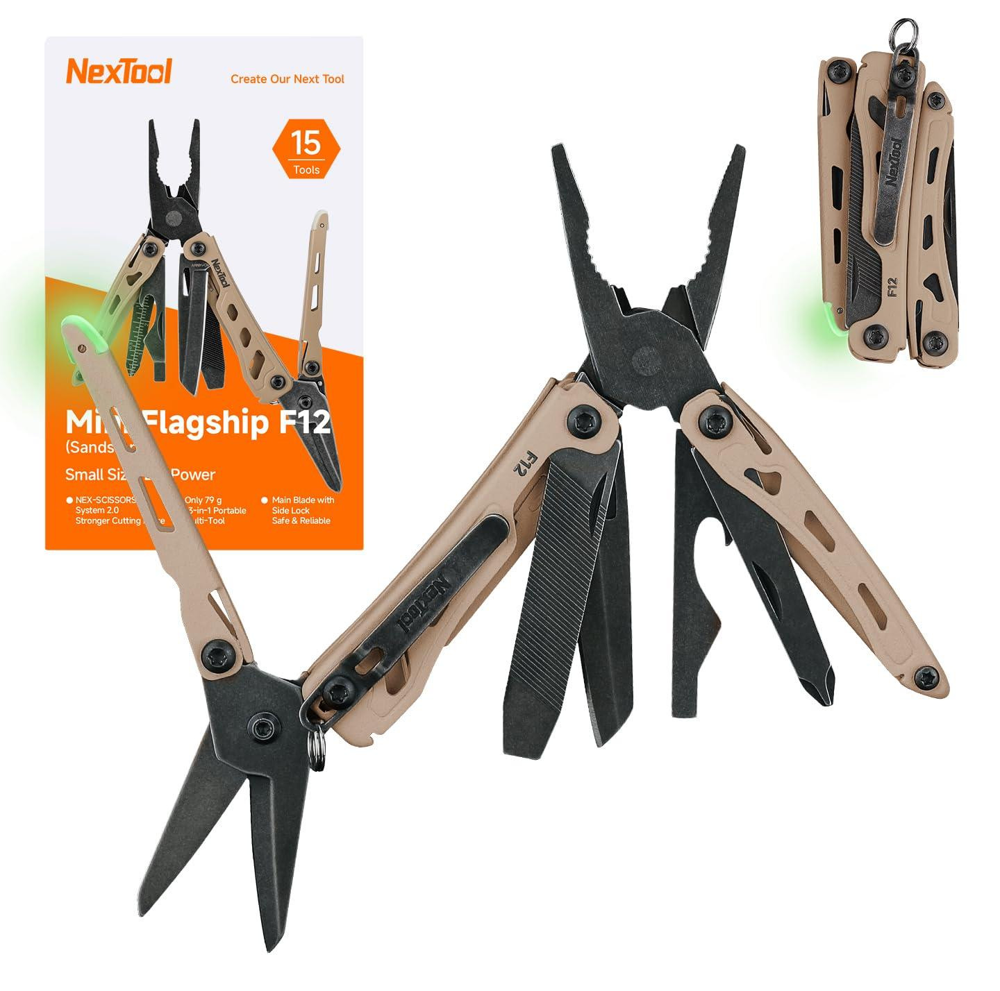 Selius Mini Flagship F12 multitool met veiligheidsvergrendeling, 13-in-1
