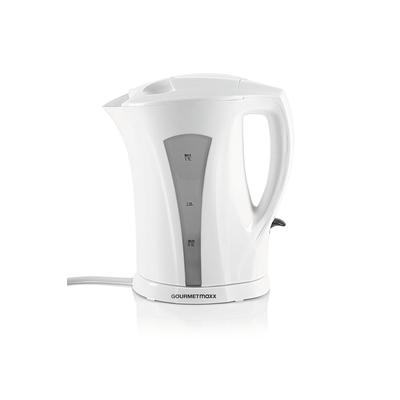 GOURMETmaxx Wasserkocher mit Kalkfilter - 1,7l - weiß/grau