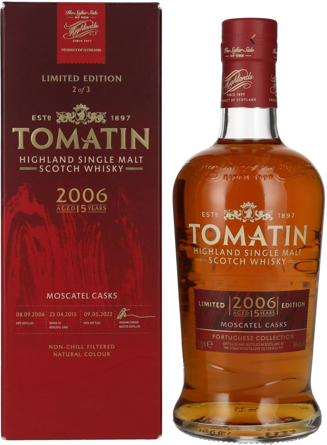 Tomatin Whisky Tomatin 15 Years Old Portuguese Collection MOSCATEL CASKS 2006 46% Vol. 0,7l in Geschenkbox
