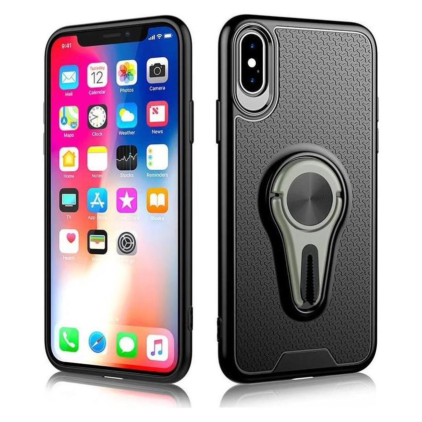 cyoo 360 Rotation Air Vent Holder Case - Grau - Apple iPhone X XS -Huelle - - pkw (Apple iPhone X, Apple iPhone XS) (CY121002)