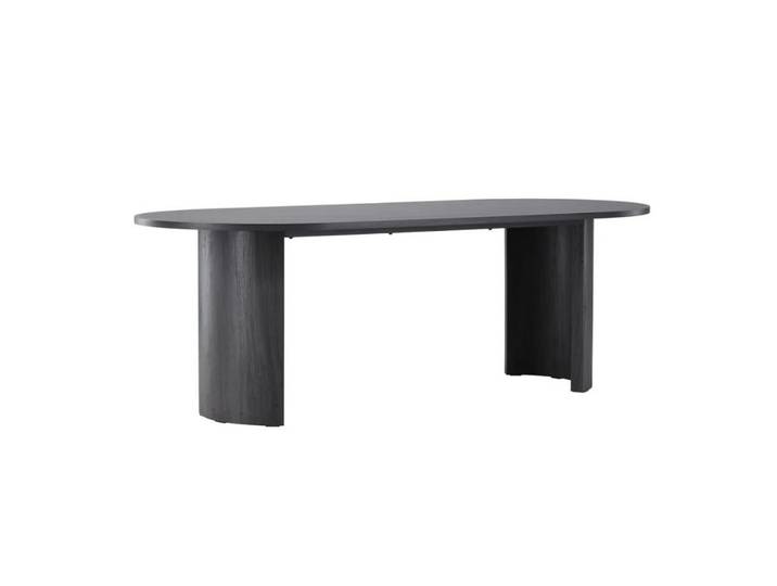 Livetastic Esstisch, Schwarz, Holz, Pappel, oval, 100x75x220 cm, Esszimmer, Tische, Esstische, Esstische oval