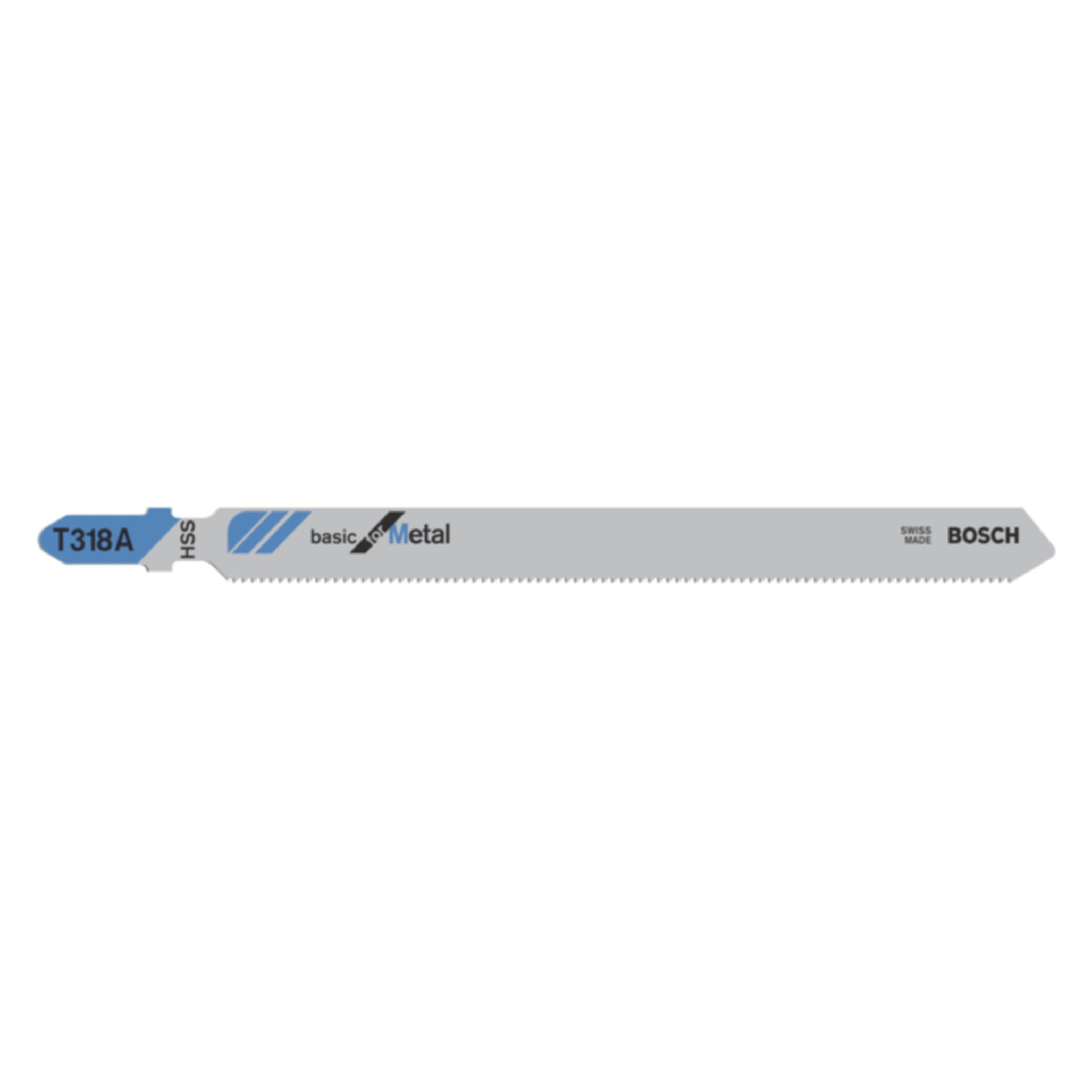 Bosch Professional Zubehör Stichsägeblatt T 118 A Basic for Metal, 100er-Pack (2608631964)