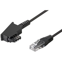 TAE Anschlusskabel DSL/VDSL schwarz, 10 Meter