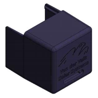 Van der Valk Solar Systems Endkappenprofil 739052 für Side++ Profile Kunststoff schwarz (Solaranlage Montagematerial) (739052)