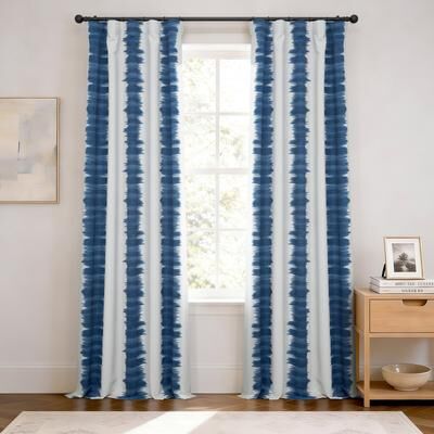 Exclusive Fabrics Flambe Striped Pattern Room Darkening Curtain Panel Pair (2 Panels)